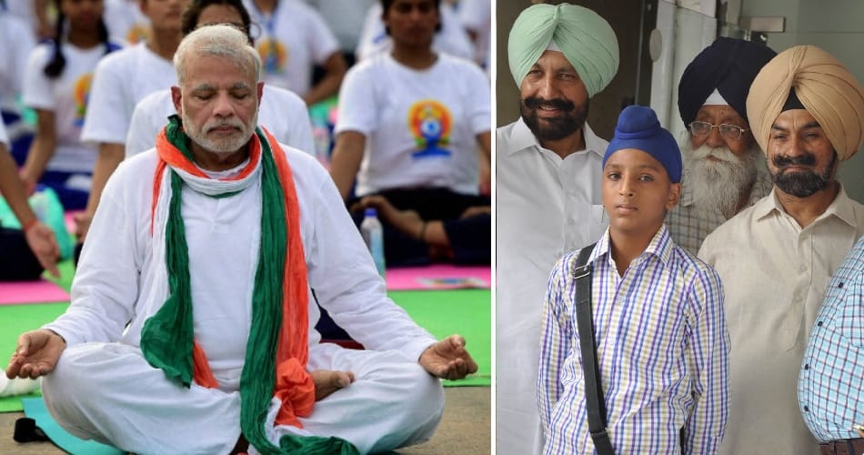 security agency controversial order to sikh student to join modi yoga class in chandigarh