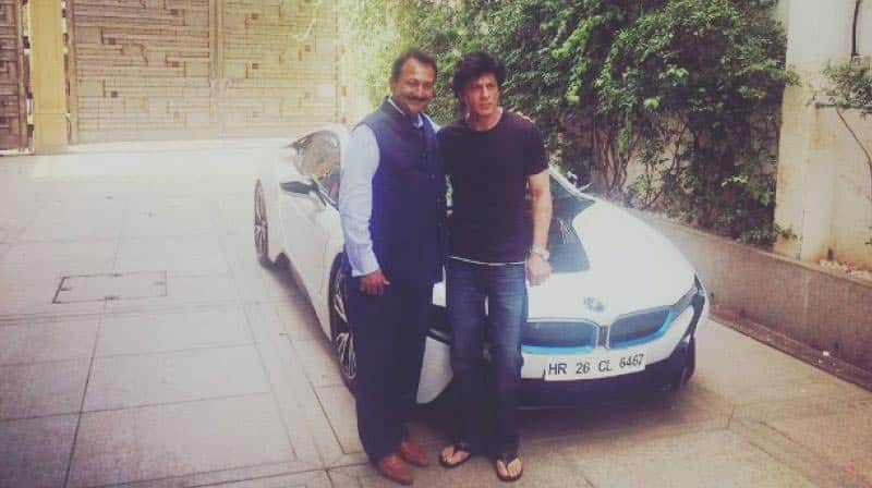 Shah Rukh Khan takes his new BMW i8 for a spin