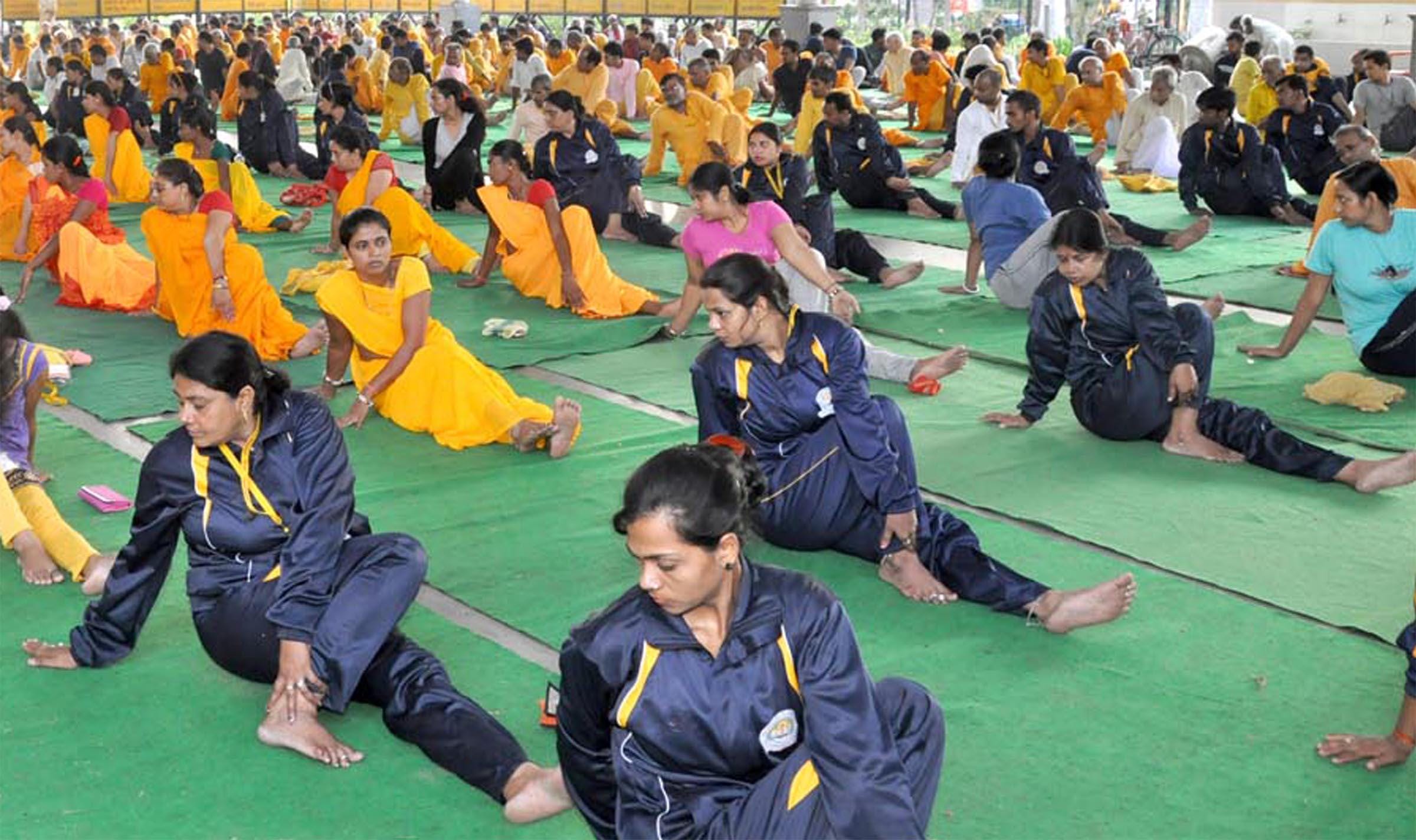 yoga camp organised on international yoga day