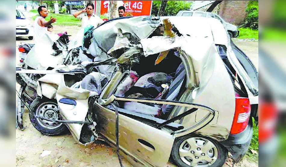 accident in nangal, himachal resident elderly couple killed, 2 serious