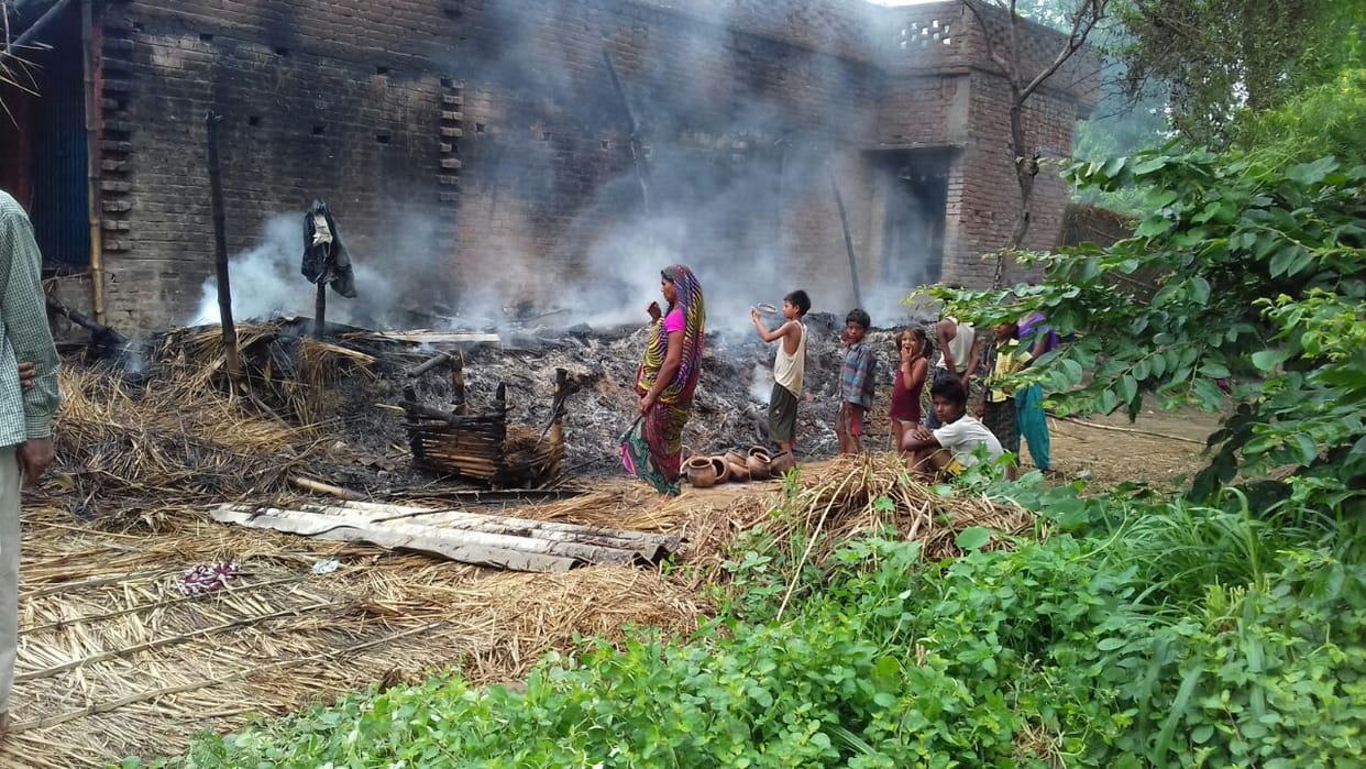Accused of burning hut in dispute