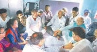 cm reached to late prof. verindra home, kaithal