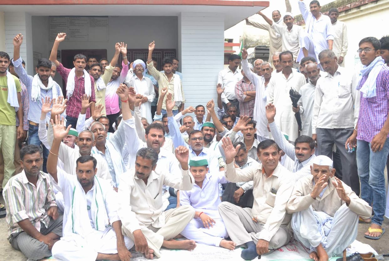 farmers demonstrated for wanting compensation
