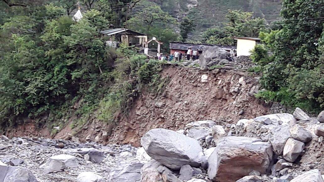heavy rain destroyed houses and field