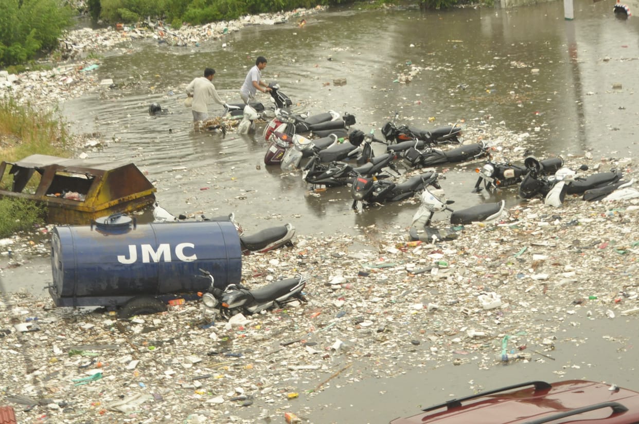 Heavy rains blew half a dozen shanties