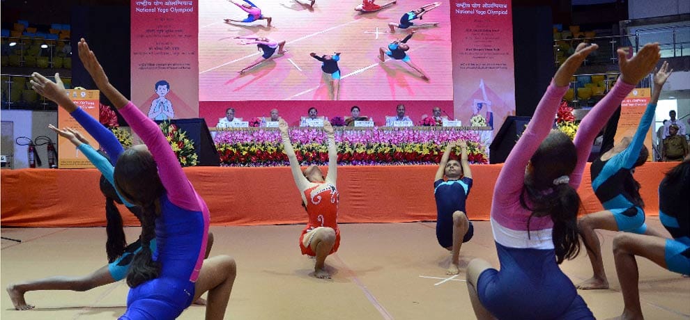21 states 352 students took part in the final of  National Yoga Olympiad