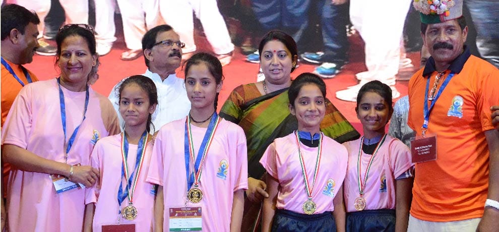 21 states 352 students took part in the final of  National Yoga Olympiad