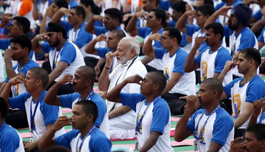 narendra modi, narendra modi in chandigarh, international yoga day, narendra modi in capitol complex