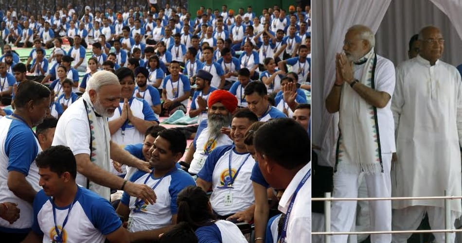 narendra modi, narendra modi in chandigarh, international yoga day, narendra modi in capitol complex