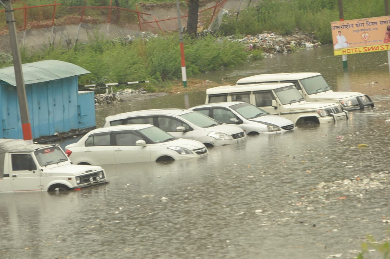 Devastation caused by heavy rains in Jammu