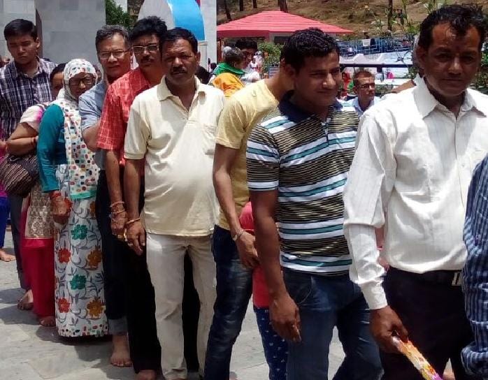 Sony Binsar temple devotees arrived