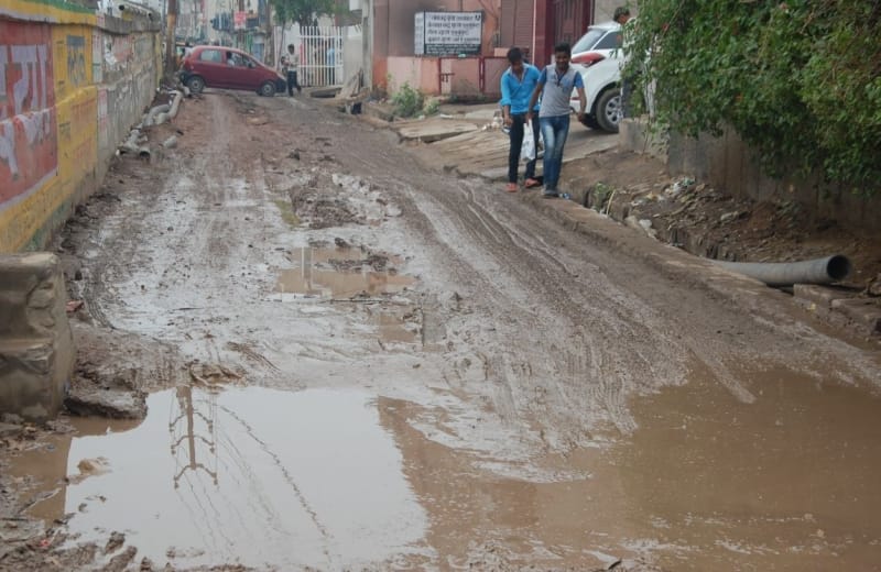 The service road into a swamp