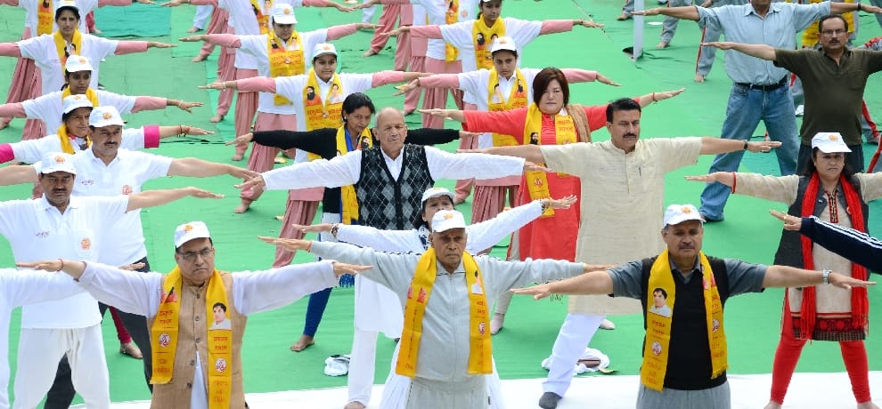 International yoga day celebration at shimla, live photos.