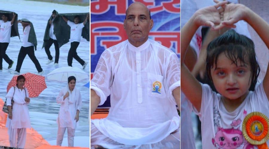 lucknow people celebrate international yoga day
