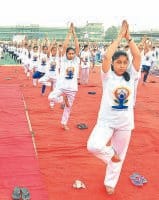 ten thousand people doing yog in international yog day, kaithal