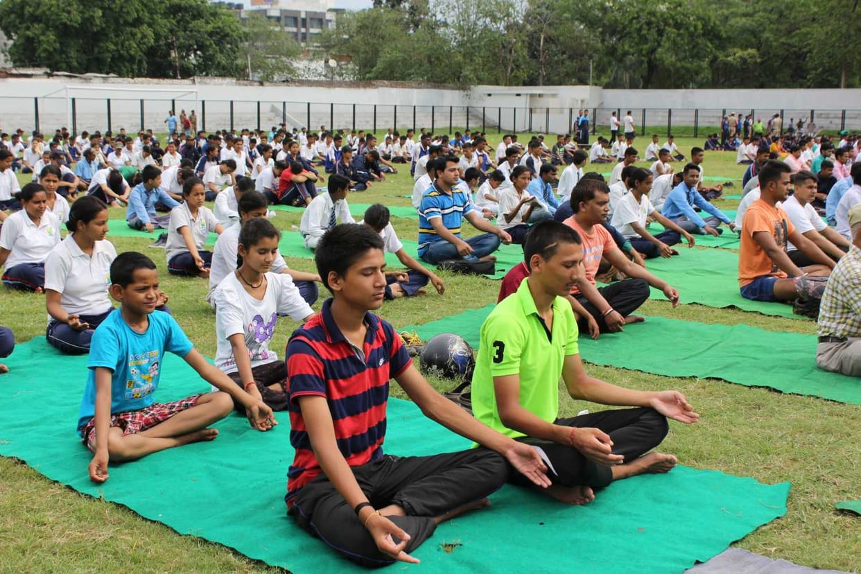 yoga divs celebrated in sirmaure