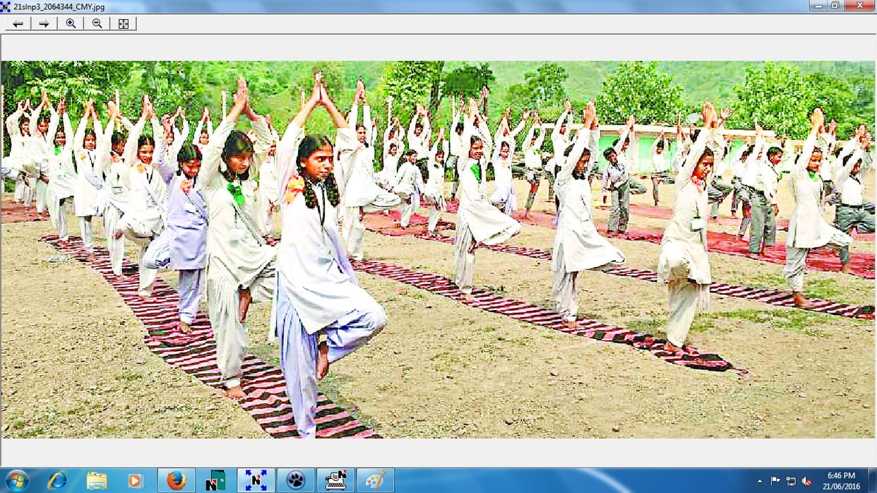 Yoga day celebrated in solan