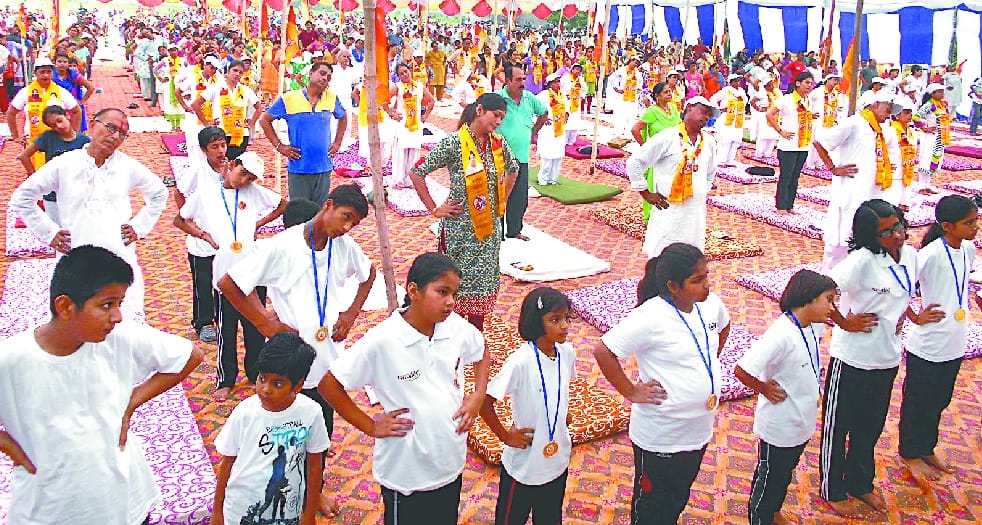 Anulom-inverse celebrating with Yoga Day