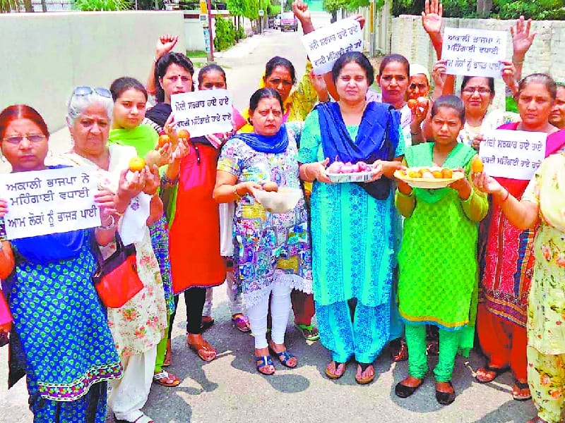  Women's Congress, tomatoes, onions, inflation,  central government, performance, Patiala