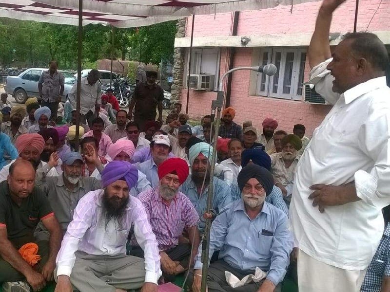 Electric employee, picket, government, protesting, asking, Patiala