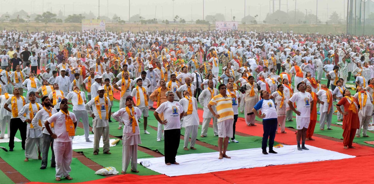 nternational yoga day was celebrated in rohtak