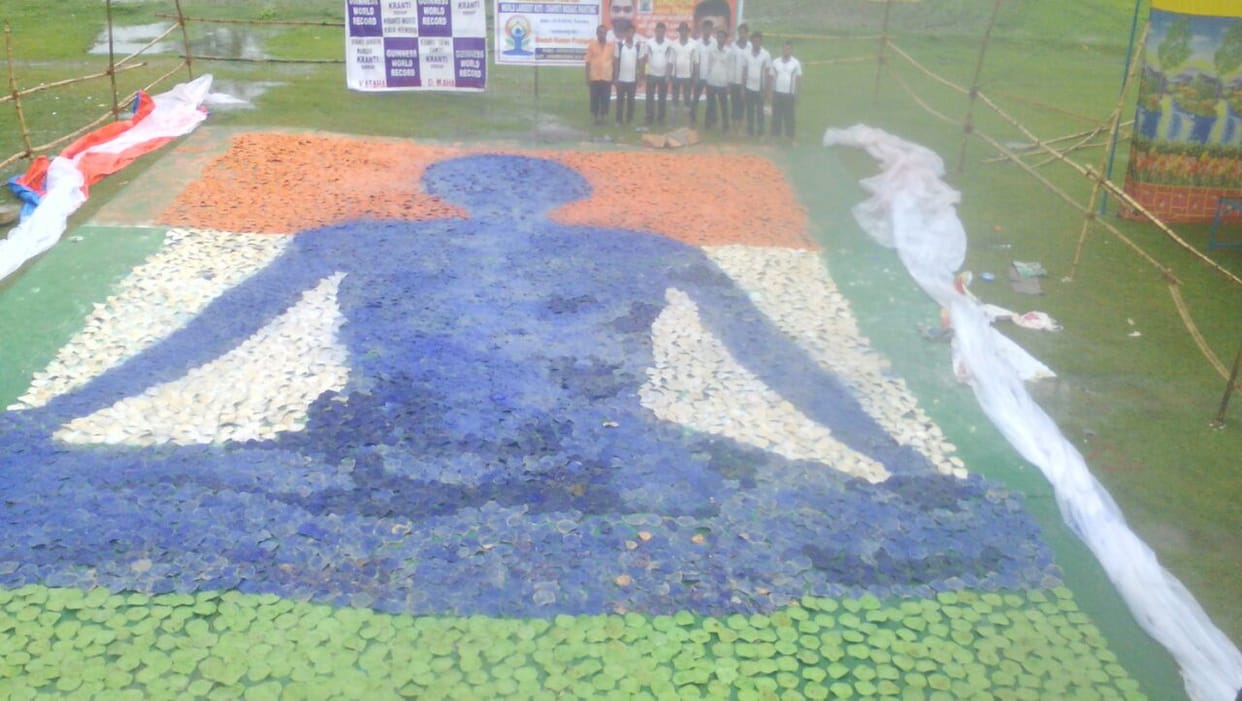 Chapati painting created for the world record now