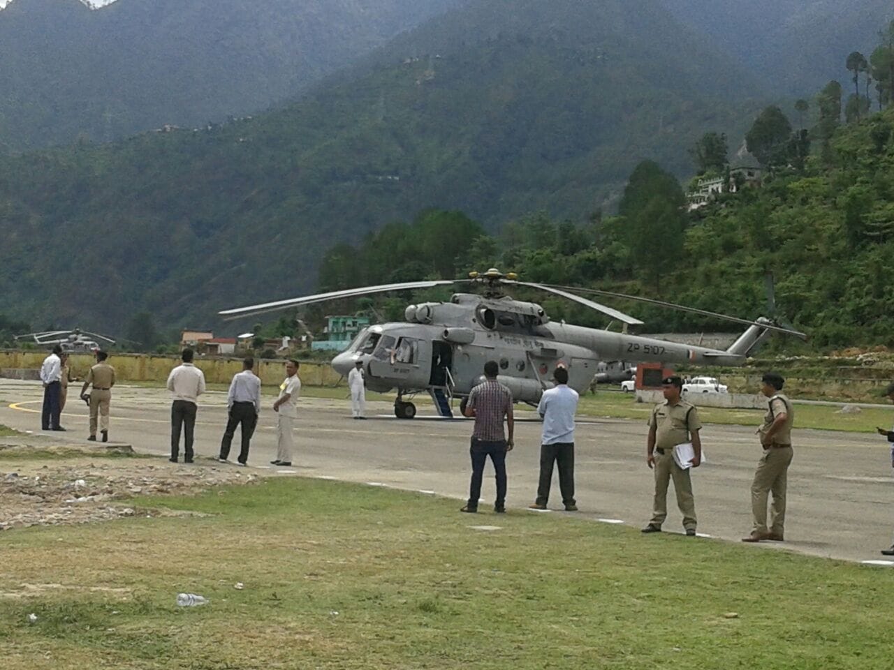 administration active on pm visit in mana village.