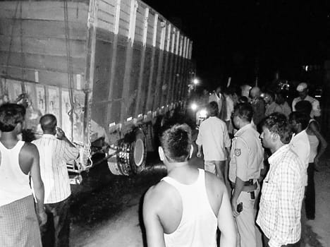 Kanpur-Bandra railway track close to fall