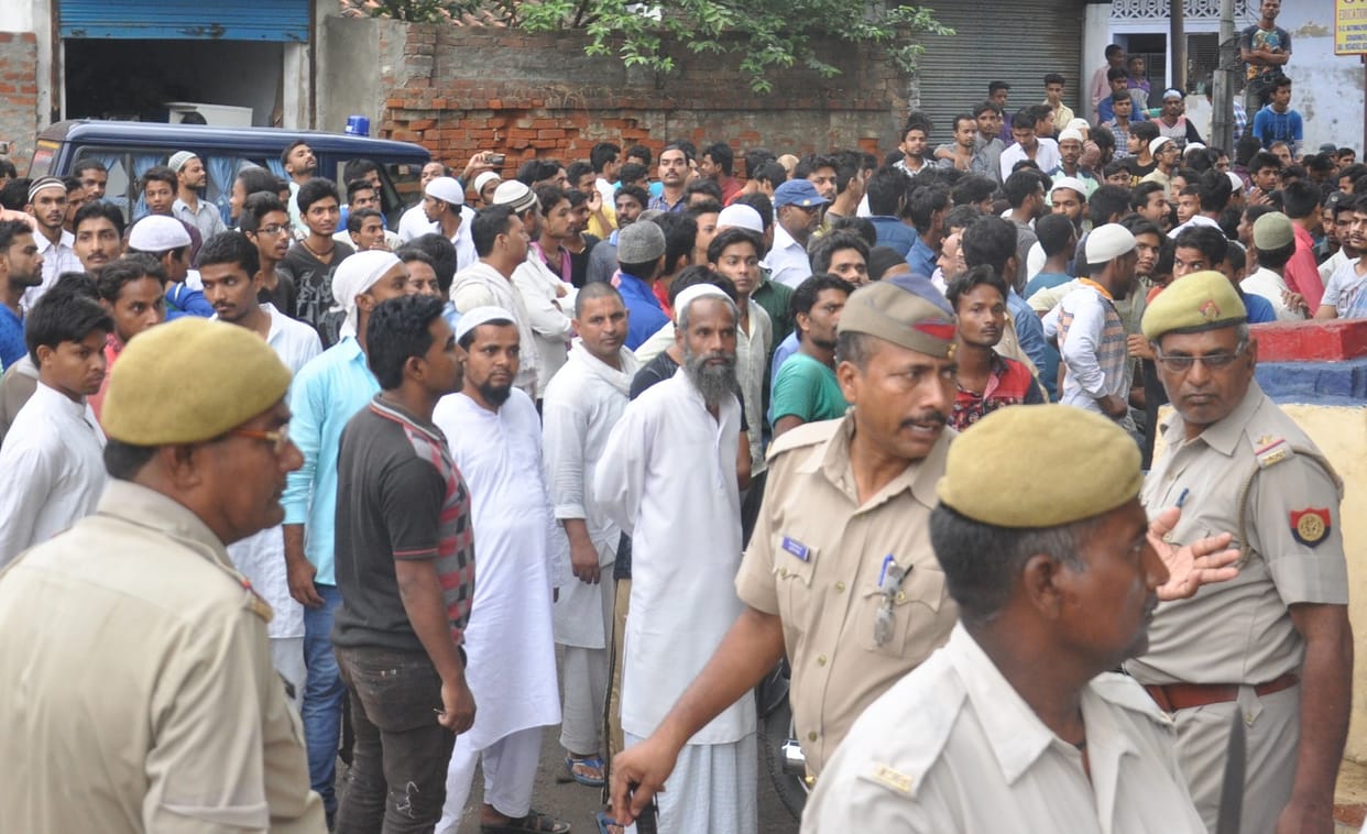 scourge in tiwaripur for loudspeaker at madarsa