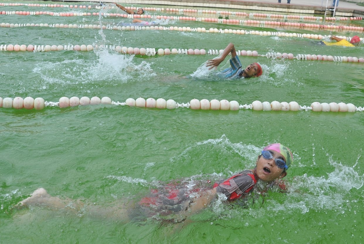 satyam mani won the 200 meter free style swiming