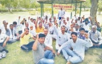 new transfer policy, teachers protest, dc office, fatehabad