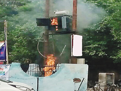 Transformer fire in stampede