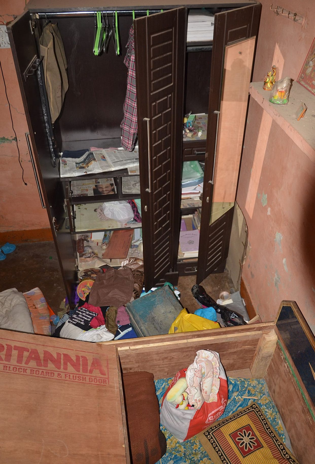 Theft from two homes.