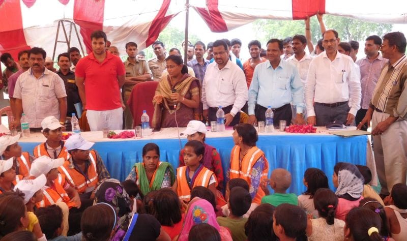 Teams formed awareness against open defecation