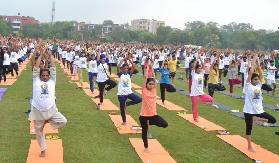 2 thousand people participated yoga season in punjab university