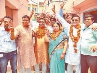 nagar parisad poll, poonam saini become presedent, ijnd