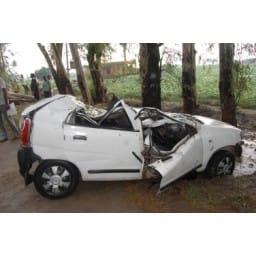 speed wind, tress destroy, fall down on car, mah enjuried, hospitalized