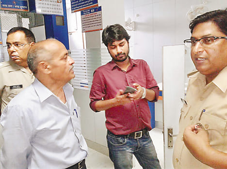 Bank of India branch in the stolen
