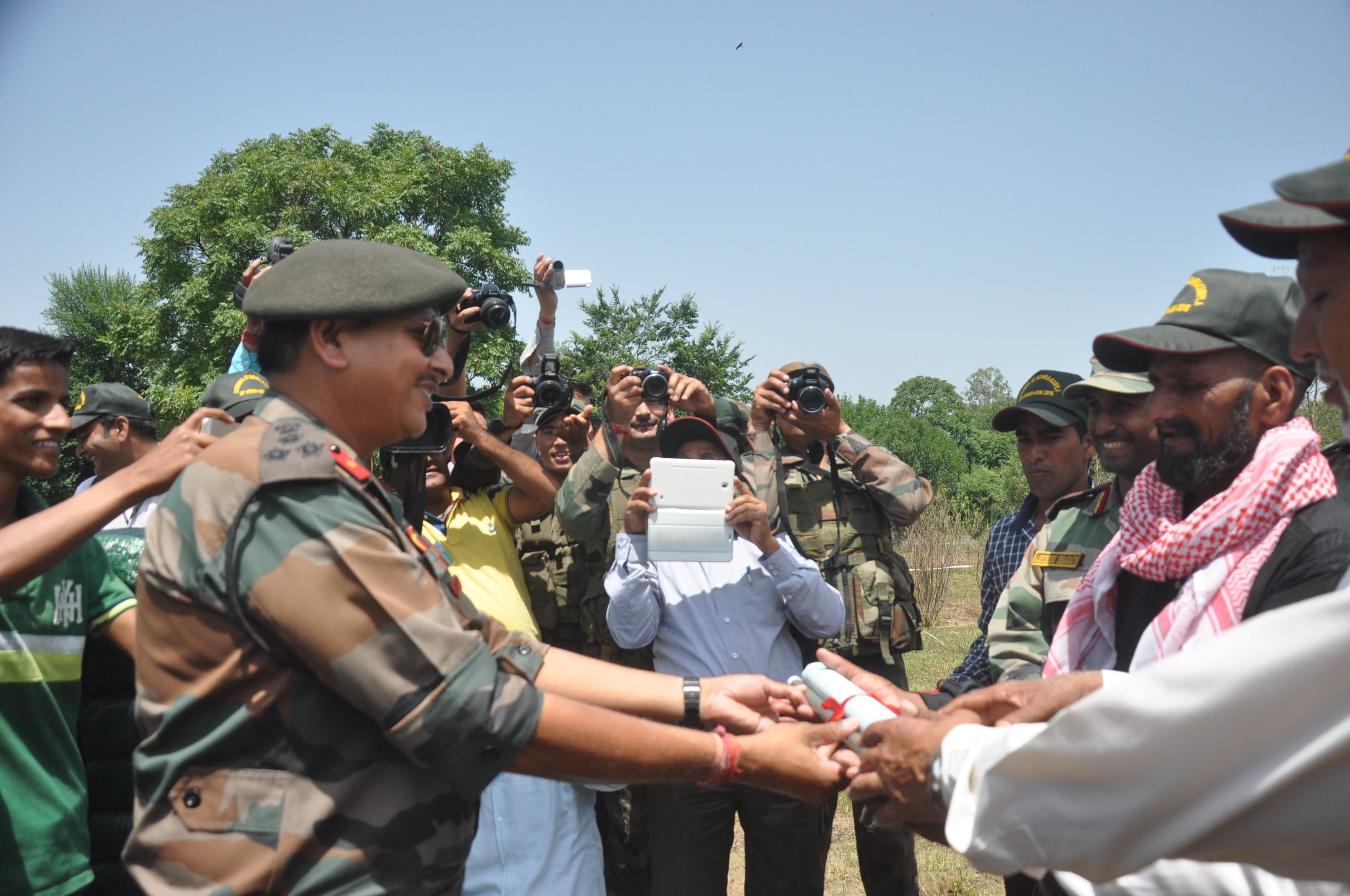 the army cleared landmines from fields