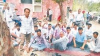 electric department staff, angry, narnaul, hindi news