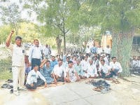 electricity staff, demands, problam, strike, narnaul