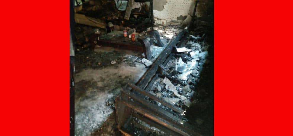 fire in businessman house in noida