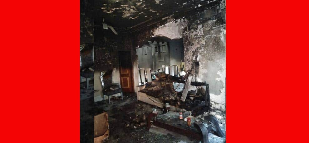 fire in businessman house in noida