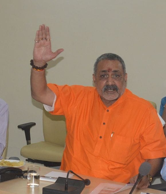 central minister giriraj singh in mathura
