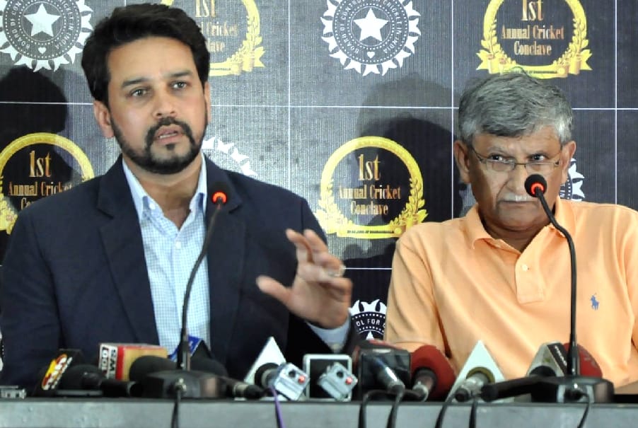 Anurag Thakur scored hundered in friendly match, ganguly unbeaten 87.