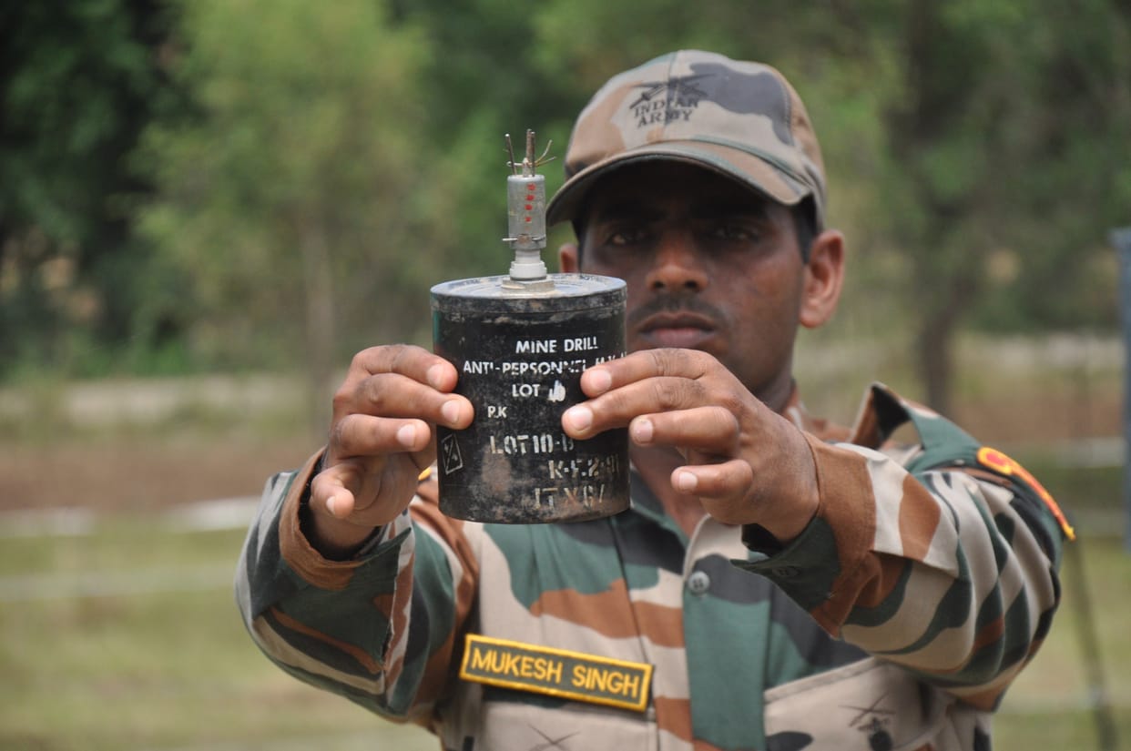 the army cleared landmines from fields
