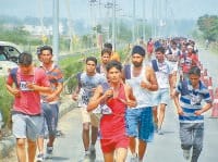 Disappointed after being returned to the candidate lines, police batons were eating, Kurukshetra