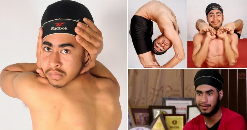 rubberman jaspreet singh kalra, jaspeet singh kalra amazing flexible body, rubberman