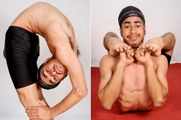 rubberman jaspreet singh kalra, jaspeet singh kalra amazing flexible body, rubberman