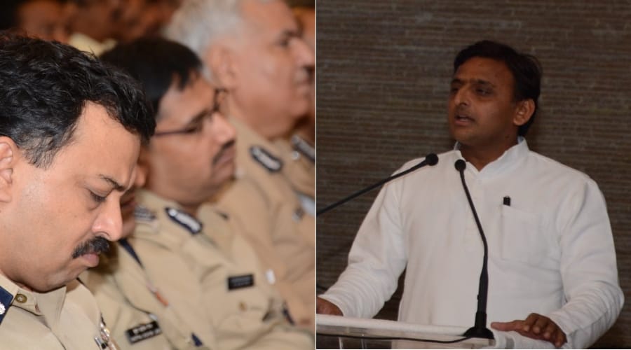 police officers slept during cm akhilesh speech